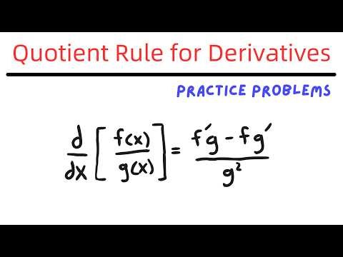 Quotient Rule for Derivatives - Calculus 1 Example Problems