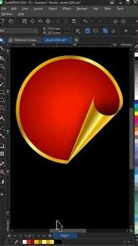 This CorelDRAW Gold Label Curl Looks Insane #tutorial #designhack #coreldraw