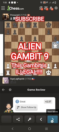 🔥ALIEN GAMBIT 9 : This Gambit is ILLEGAL!!!!