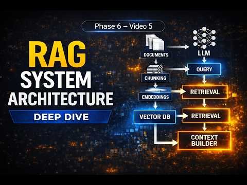 Phase 6 – Video 5 | RAG System Architecture (Deep Dive into Retrieval-Augmented Generation)