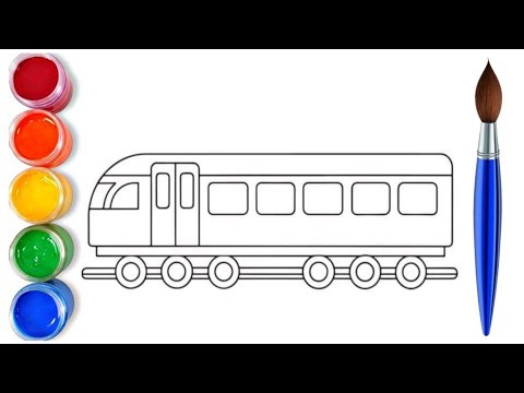 How to draw cute train | easy drawing step by step