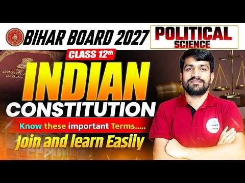 Class 12 Political Science || Important Terms Of Indian Constitution || Full Explanation