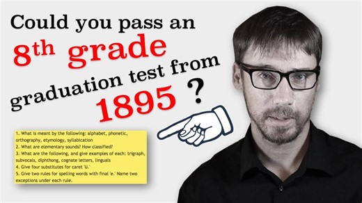 Taking an 8th grade graduation test from 1895
