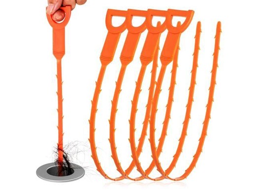 Drain Snake Clog Remover - 4 Pack 20 Inch Flexible Hair Drain Removal Tool for Sink, Shower, Tub & Toilet, Drain Cleaner with Grip Handle - Easy Use Kitchen & Bathroom Drain Opener - Newegg.com