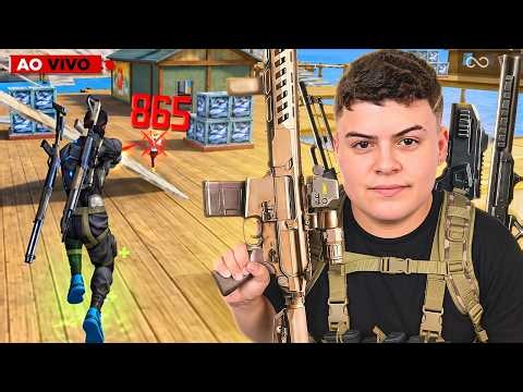 🔴 LIVE! - JOGANDO RANKEADA E GUERRA DE GUILDAS COM AS NOVAS ARMAS - PHZIN7 LIVE ON FREE FIRE 🔴