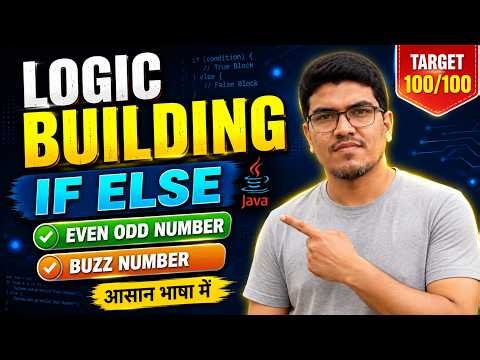 Java If Else Logic Building | Even Odd & Buzz Number | #javahinditutorial #icsejava