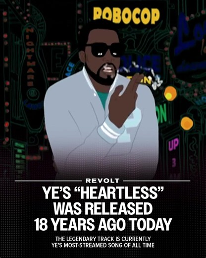 Almost two decades ago 🤯 18 years ago today, Kanye West released his legendary “Heartless” ❤️‍🩹 This classic is Ye’s most-streamed song of all time. #kanyewest #ye