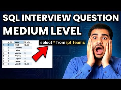 Most asked SQL Interview question - Medium (IPL Round Robin) [1-3 Years of experience]