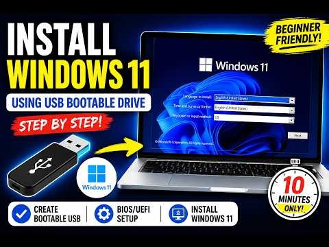 Install Windows 11 Using USB Bootable Drive | Complete Tutorial (Beginner Friendly)