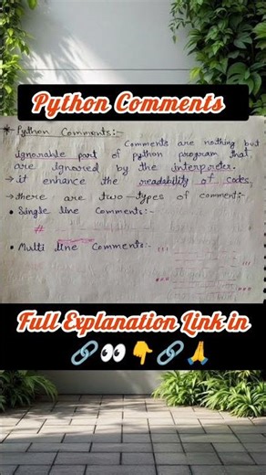 Python|Comments In Python|Python For Beginners|Python Interview Questions| #python #python3 #ai