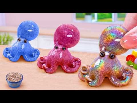 Recipe For Seafood Lovers 🐙 Grilled Octopus with Honey & Spicy Mustard Sauce 🍯 Tina Mini Cooking