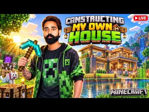 Constructing My DREAM HOUSE 🏡🔥 | Minecraft LIVE | Day-2 | #minecraft #gaming #hihutnerlive