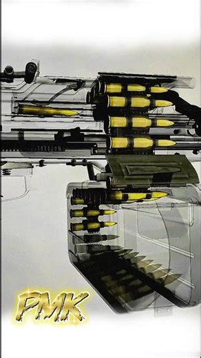 PKM Machine Gun Mechanism Explained 🔥 | How It Really Works (Slow Motion)
