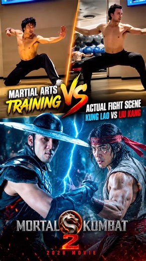 Kung Lao Martial Arts Training vs Fight Scene with Liu Kang 🔥 | Mortal Kombat 2 (2026)