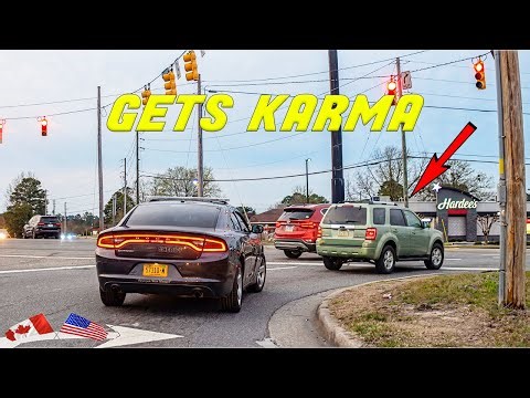 IDIOT RUNS THE RED LIGHT RIGHT IN FRONT OF A COP