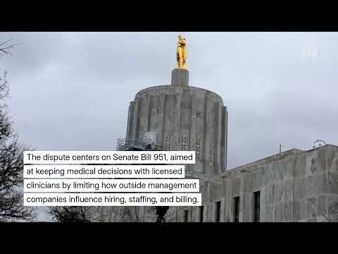 Oregon's strictest law on corporate medicine tested in court