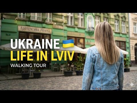 Lviv, Ukraine Walking Tour: 4K City Ambience (No Talking) Ukraine Life in Lviv | Spring City Vibes