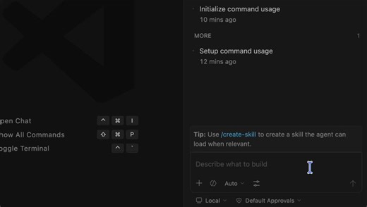 Your chat history is now searchable 🔍 Chronicle (Experimental) helps you revisit coding sessions, generate standups, and get insights from your workflow.⚙️ Enable: https://t.co/z73dTvWOwB.localIndex.enabled