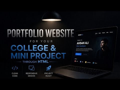 Portfolio using HTML 🔥 | Project - 2 | Complete Guide | Beginners Tutorial 