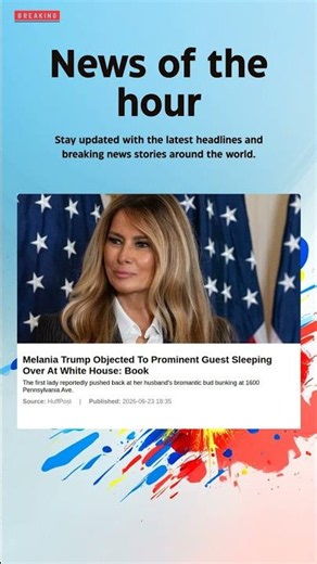 Breaking News: Melania Trump Objected To Prominent Guest Sleeping Over At White House: Book #Trump