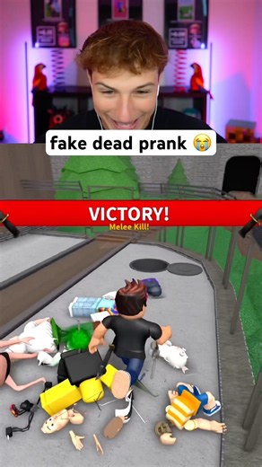 FAKE DEAD EMOTE TROLLING IN MM2 😭 #roblox #mm2 #trolling #gaming #memes #funny #prank