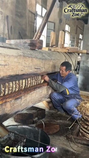 The ancient method of extracting peanut oil