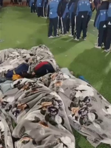 Students in the city of Nagqu in Tibet, China were seen in sleeping bags, staying the night in an open field after a magnitude 7.0 earthquake hit the city on Thursday, Oct. 22. The ​quake, with an epicenter ​in Nagqu, a sparsely populated, high-altitude city in northern Tibet, is the strongest to hit China since January 2024. The China Earthquake Networks Center said in a post that 413 aftershocks had been recorded. | via Reuters #GMANews #BreakingNewsPH