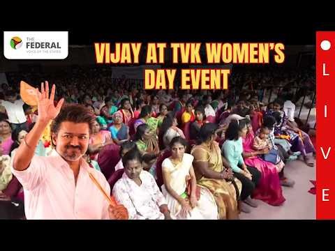 LIVE: Vijay attends TVK Women’s Day event in Mahabalipuram