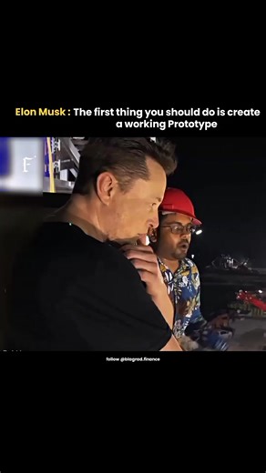 Blagrad® on Instagram: "Elon Musk spoke to Caltech students about launching a successful startup. He said the first step in building a successful company is creating a working prototype. Musk has followed this principle throughout his career. When he launched Zip2, PayPal, Tesla, and SpaceX, each began with a simple version that proved the concept worked. These early models helped attract support, funding, and talent because people could see and test the product themselves. Follow (@blagrad.fina