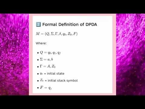 CS3452 UNIT 3 Deterministic Pushdown Automaton (DPDA) 