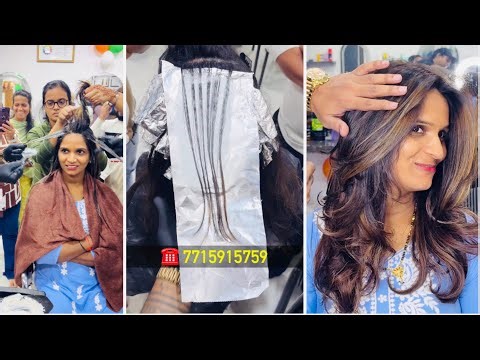 Chocolate gold global with highlights hair colour hairstylist Rohit Academy ￼