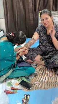 Aaj lagai karwachauth ki mehndi #minivlogs #dailyvlogs #dailyshorts #shortsvideo #familyvlogs