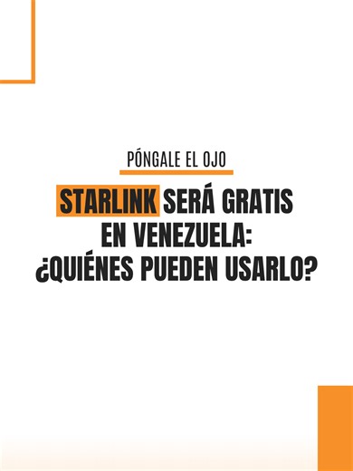 Starlink será gratis en Venezuela: ¿Quiénes pueden usarlo? Es necesario descargar la aplicación de Starlink, escanear un código QR y colocar la antena en un lugar con vista clara al cielo, sin árboles ni techos que estorben. Se debe crear una cuenta en el sitio oficial de Starlink. Aunque el servicio sea gratis hasta febrero, el sistema suele pedir una tarjeta internacional para el registro inicial. #Starlink #Venezuela #Internet