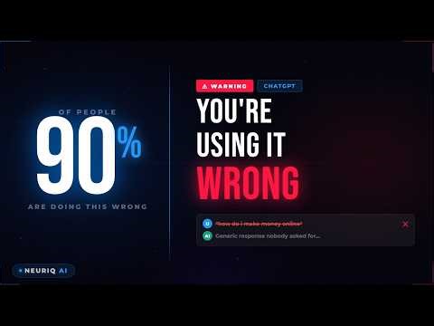 Why 90% of People Use ChatGPT Wrong — And How To Fix It