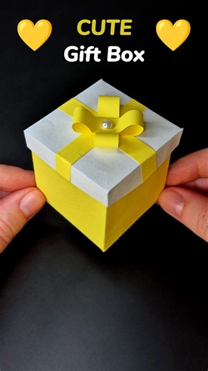 Easy DIY Gift Box Anyone Can Make! 💛 Cute Gift Idea #diy #papercraft