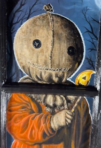 The one night a year where we can pretend to be the scariest thing we think of. Trick R Treat has become a yearly favorite Halloween movie watch for me, I’m a sucker for a good horror anthology. I’ve wanted to paint Sam for awhile now and finally decided to go for it, how do you think I did?! Is Trick R Treat on your yearly horror movies to watch around Halloween? #trickrtreat #trickrtreatsam #horror #painting #paintingart