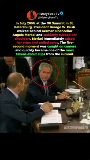 When George W. Bush Massaged Angela Merkel on Live TV (G8 Summit 2006) 😬📺