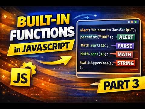 Built-in Functions in JavaScript | JavaScript Tutorial for Beginners