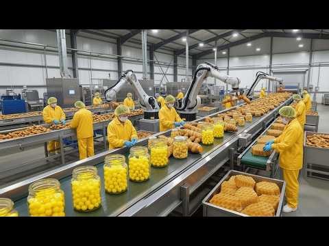 Inside The Factory, Turmeric Starch And Honey Are Formed Into Round Pellets.( Full Process)