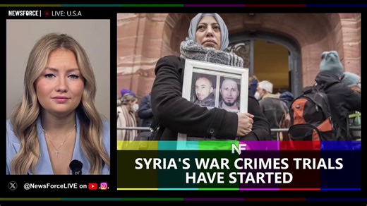 SYRIA BEGINS WAR CRIMES TRIALS AFTER YEARS OF WARSyria has started trials targeting figures from the Assad-era government.Charges include war crimes, massacres, and involvement in mass violence.Officials call it a first step toward accountability after more than a decade of war.Source: NewsForceHost: @MacyGunnell