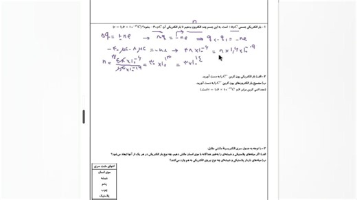 حل سوالات امتحانی فیزیک یازدهم از اول کتاب تا آخر میدان الکتریکی