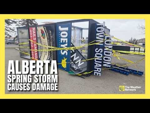 Winds Leave a Mess, Snow Shuts Highways in Alberta | #storm