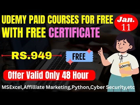 Udemy Free Certificate Courses in 2026 | Learn Skills Online | Free Online Course |#udemyfree