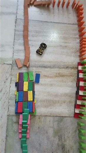 Ultimate Domino Falling Sequence! 😱 Wait For The End Tower! #satisfying #chainreaction #trending