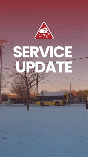 Dallas Area Rapid Transit on Instagram: "🚨❄️ Service Update ❄️ 🚨 Bus Service Update ▪️Bus service will end at midnight tonight due to continued hazardous road conditions across North Texas ▪️Bus service will resume at 6:00 a.m. Wednesday, January 28 with a modified schedule, prioritizing frequent and local routes 1–145 ▪️Service on lower-frequency routes may be limited; however, DART vehicles will canvass those areas to help ensure customers are not left waiting at lower-frequency stops ▪️No e
