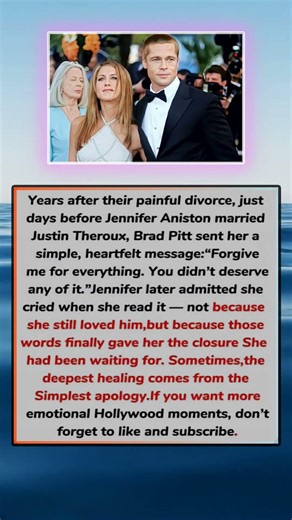 A Long Awaited Apology From Brad Pitt That Finally Broke Jennifer Aniston
