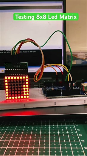 I Tested an 8×8 LED Matrix with Arduino UNO 🤯💡 | First Light-Up! #arduino #matrixled