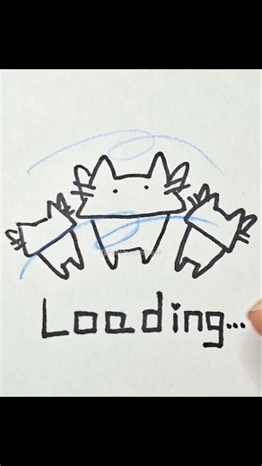 Daily Botchi Cat Drawing: Loading.. #drawing #shorts #catart #catdrawing #cutecat #simple