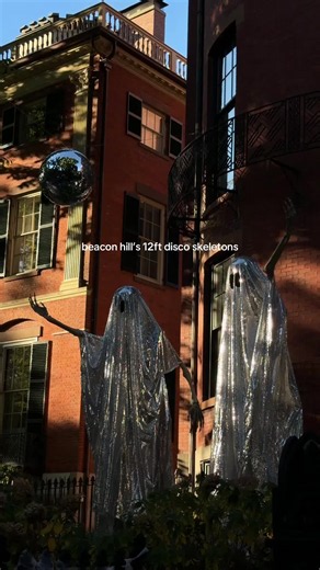 Beacon Hill 12ft Disco Skeletons Halloween Decor in Boston