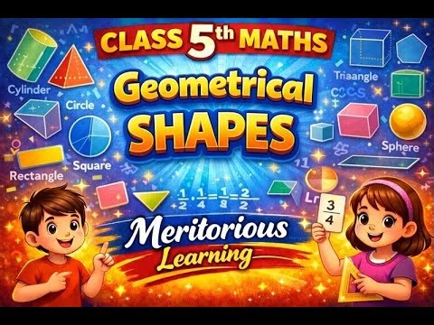 Class 5th Maths | Geometrical Shapes | English Medium | Meritorious Learning #onlineclasses